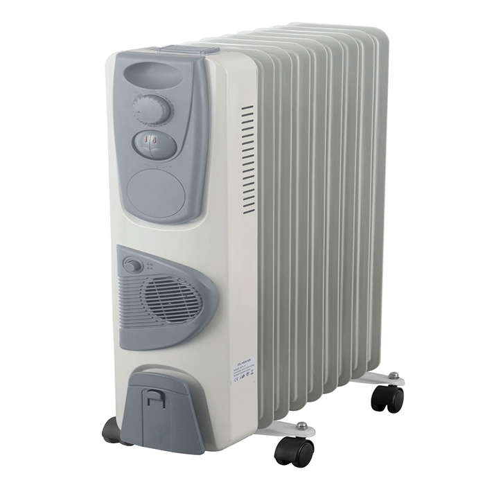 Elektrische olieverwarmer 2000W met ventilator 9 ribben