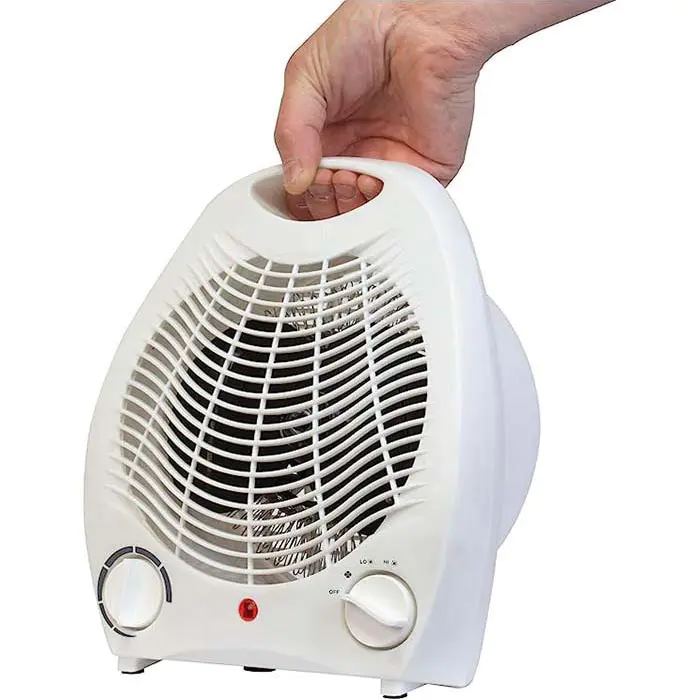 Draagbare ventilatorverwarming